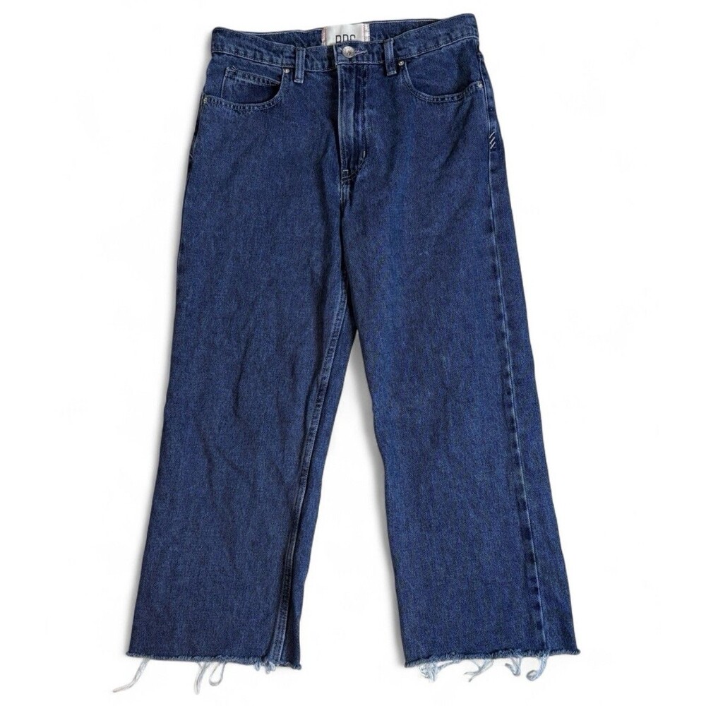 BDG Urban Outfitters Skate Fit Wide Leg Raw Hem Jeans Blue Wash 28/30